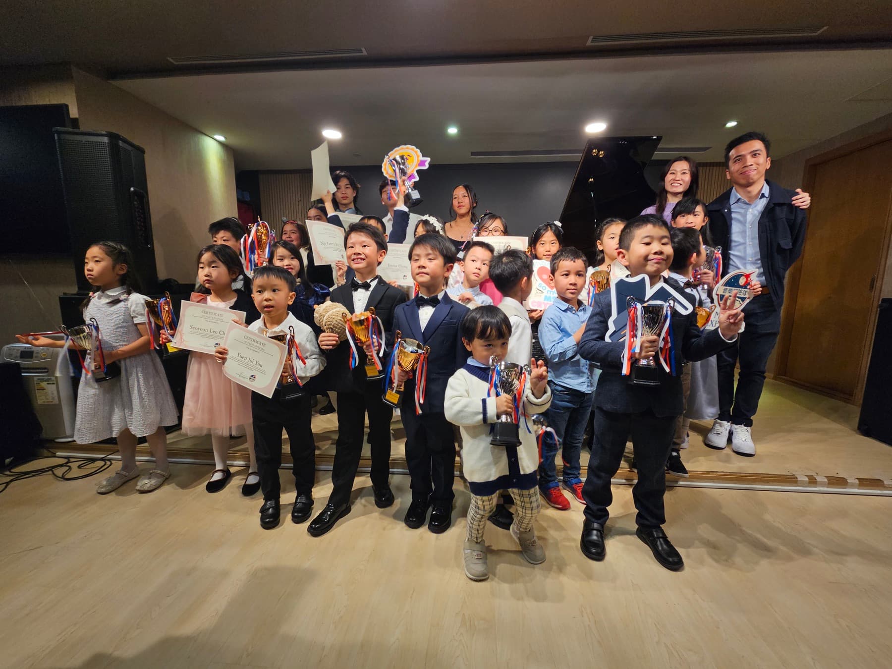 Music Explorer children and teachers together after a performance